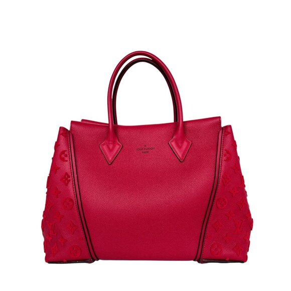 LOUIS VUITTON Red W Veau Cachemire PM Leather Tote Handbag Satchel Monogram Bag - Picture 1 of 15